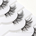 10 paires à moitié fixes cils naturels demi-cils